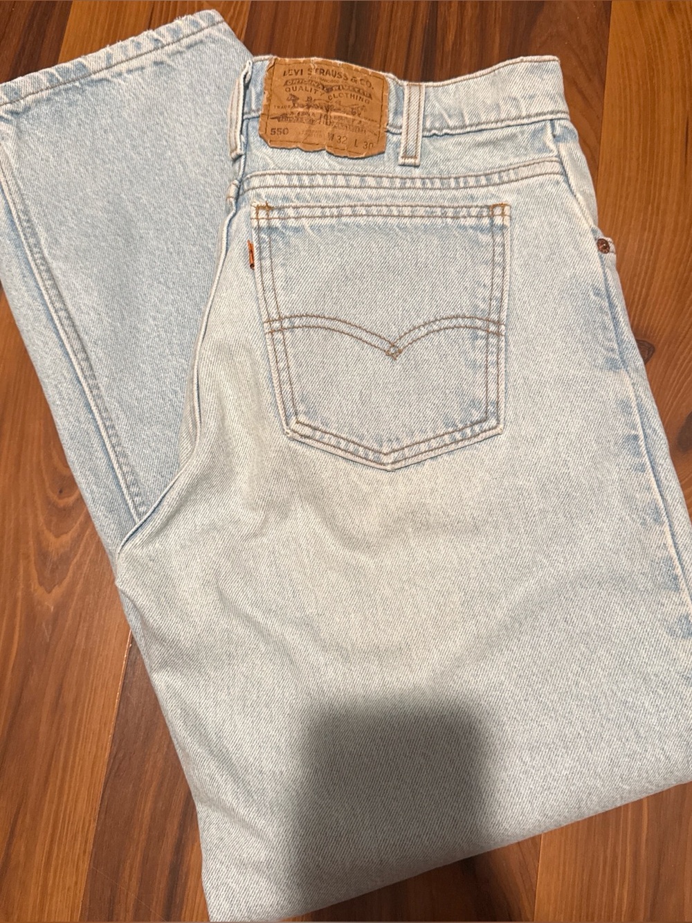 Levi's Light Blue Denim Jeans with Tan Patch